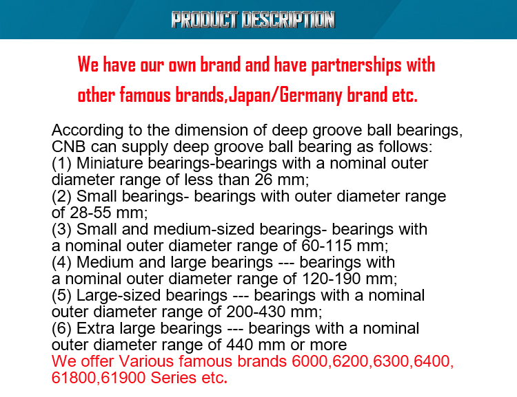 Deep Groove Ball Bearings