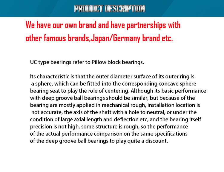 Uc 200 Series Insert Bearing