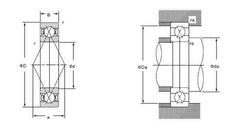 Four point contact ball bearings