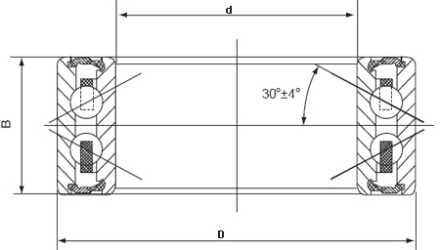 Clutch bearing for automotive air-condition electromagnetism