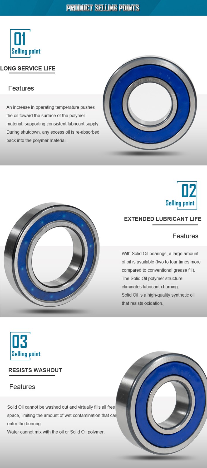 Bearings with Solid Oil