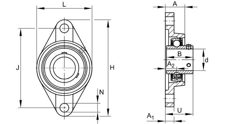 UCFL 200 Series Pillow Block Bearing