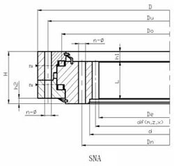 Three Row Cylindrical Rollers Slewing Bearings