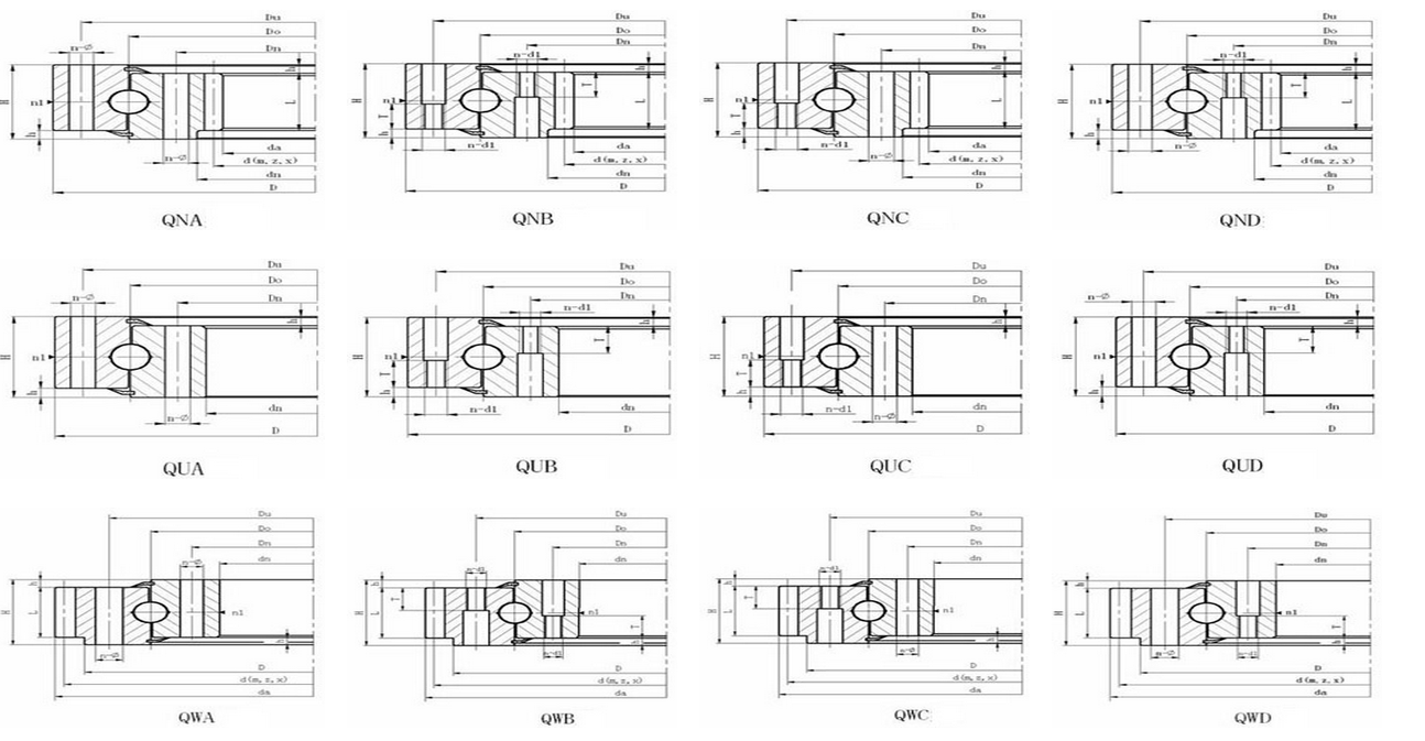 Single Row 4 Point Contact Ball Slewing Bearing - Q Series