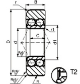 Mast Rollers - Double Row Angular Contact Ball Bearing Type